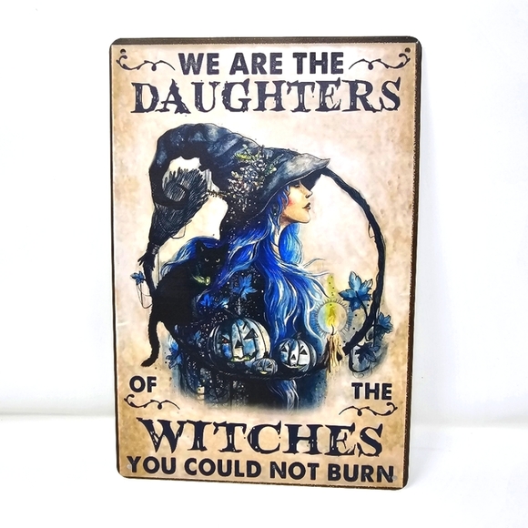 A Gothic Universe Other - 🆕️♡♡ Vintage Metal Sign Indoor/Outdoor We Are The Daughter's Black, Blue 8x12"